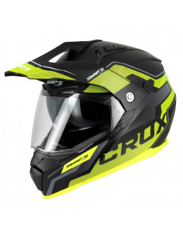 Enduro prilba Crux S789 black/neon yellow