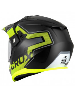 Enduro prilba Crux S789 black/neon yellow