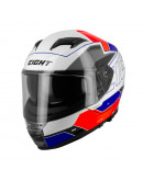 Prilba na cestný motocykel EIGHT S442 Blue/White/Red