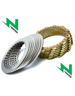 Spojková sada Newfren lamely+plechy GAS GAS 2T '97-'19; FSE/FSR 400/450/515 '03-'09,SHERCO SE 250/300R FACTORY '20-'23