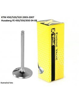 Ventil sací OCEĽOVÝ KTM 450/520/525 03-07,Husaberg FE 450/550/650 04-08