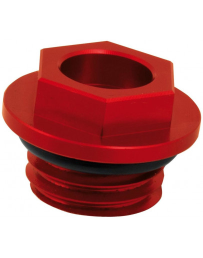 Zátka na olej Honda CR,CRF 450,Kawasaki KX,Yamaha YZ/YZF červená