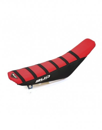 Poťah sedla BudRacing Yamaha YZF 450 2010-2013 red/black stripes