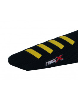 Poťah sedadla CrossX UGS wave Suzuki RMZ 250 2019-2025,RMZ 450 2018-2025 čierno-žltý