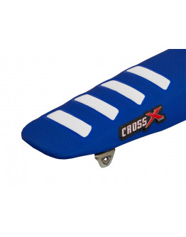 Poťah sedadla CrossX UGS wave Yamaha YZ 125/250 2002-2021 modro-biely