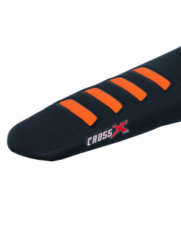 Poťah sedadla CrossX UGS wave KTM SX 65 2002-2008 čierno-oranžový