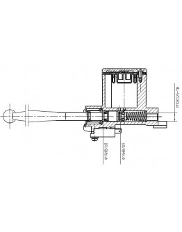 Brzdová páčka s nádobkou UNI komplet SIFAM ľavá