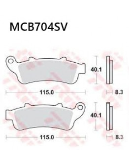 Brzdové platničky TRW SINTER STREET predné HONDA NT 650 V 02-05, VFR 800 98-05, XL 1000 V 99-03 STX 1300 02-08, GL 1800 01-16, VTX 1800 01-08 KAWASAKI NINJA / VULCAN 650 17- 