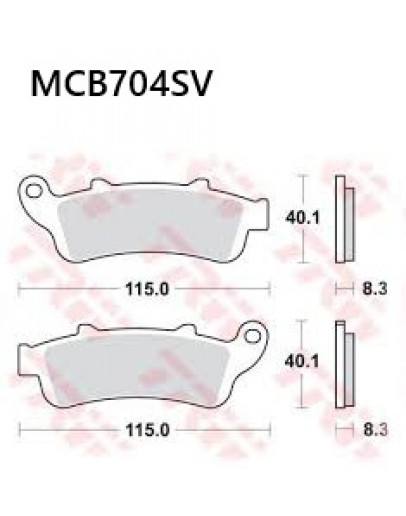 Brzdové platničky TRW SINTER STREET predné HONDA NT 650 V 02-05, VFR 800 98-05, XL 1000 V 99-03 STX 1300 02-08, GL 1800 01-16, VTX 1800 01-08 KAWASAKI NINJA / VULCAN 650 17- 
