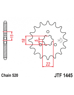 Vývodové koliečko Kawasaki KX 125 1994-2008 12 zubové