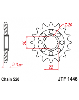 Vývodové koliečko Kawasaki KXF 250 2006-2024 13 zubové