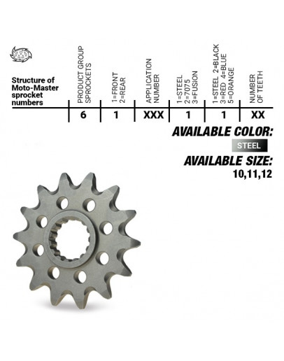 Vývodové sekundárne koliečko MM KTM SX 50,Husqvarna TC 50,Gas-Gas MC 50 2024-2025