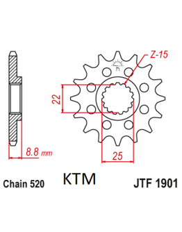 Vývodové koliečko KTM,Husqvarna,BETA,Gas-Gas 12 zubové