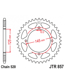 Rozeta Yamaha XT 600 JT oceľová 45 zubov