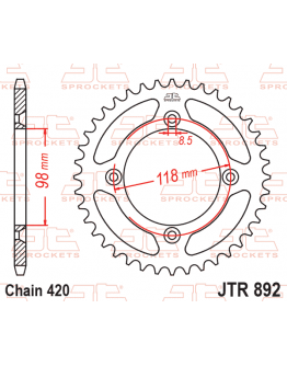 Rozeta KTM SX 65,HUSQVARNA TC 65,Gas-Gas MC 65 2025-2027 JT oceľová 48 zubov