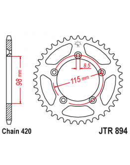 Rozeta JT oceľová KTM SX 65,Husqvarna TC 65,Gas-Gas MC 65 48 zubov