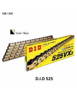 Reťaz D.I.D 525 VX3 zlatá 116 článkov