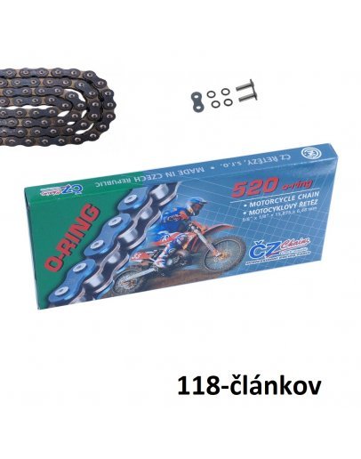 Reťaz ČZ 520 O-ring čierna 118-článkov