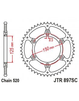 Rozeta KTM,Husqvarna,Gas-Gas,Husaberg JT oceľová 46 zubov