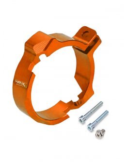 Chránič výfukovej príruby KTM EXC 250/300,Husqvarna TE 250/300,oranžový