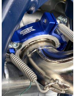 Chránič výfukovej príruby KTM EXC 250/300,Husqvarna TE 250/300,modrý