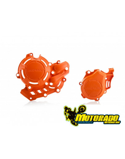 Kryt spojky a zapaľovania Acerbis X-POWER KTM SXF 450 16-22,EXC-F 450/500 17-23,Husqvarna FC 450,FE 450-501,Gas-Gas EX/MX 450F oranžový