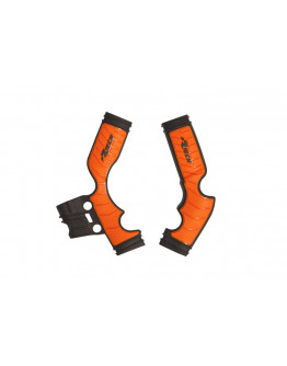 Chrániče rámu Rtech KTM SX 65 16-23, Husqvarna TC 65 17-23, GasGas MC 65 21-23 čierno-oranžové