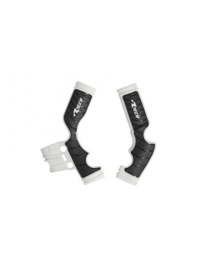 Chrániče rámu Rtech KTM SX 65 16-23, Husqvarna TC 65 17-23, GasGas MC 65 21-23 bielo-čierne