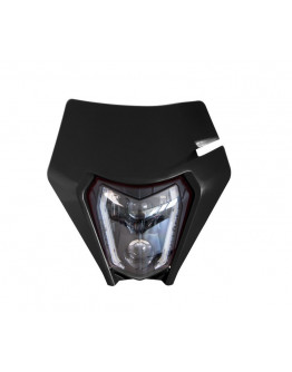 Maska s LED svetlom kompletná KTM ENDURO Rtech 2014-2023 čierna