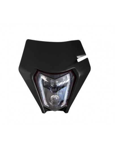 Maska s LED svetlom kompletná KTM ENDURO Rtech 2014-2023 čierna