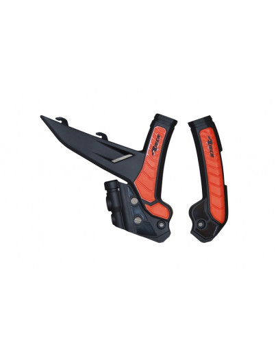 Chrániče rámu Rtech KTM SX/SXF/XC-F 2023-2025,EXC/EXC-F 2024-2025 oranžovo-čierne