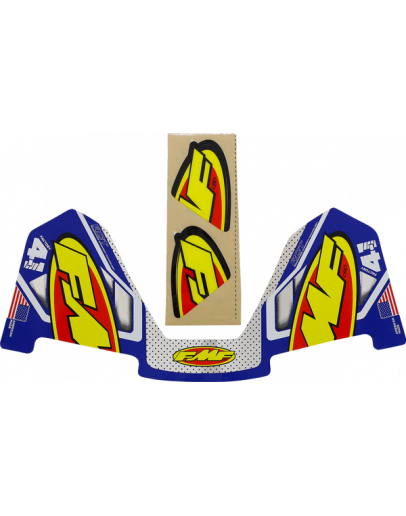 Nálepka na výfuk FMF 4.1 blue/yellow