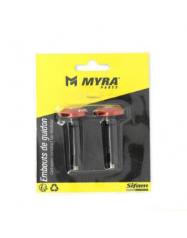 Ukončenie riadidiel MYRA oranžové pár